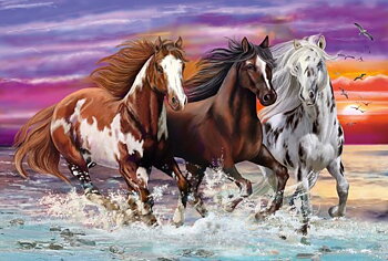 Trio of Wild Horses 200 Bitar Schmidt