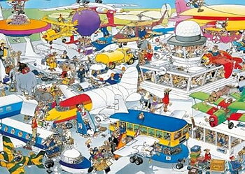 Busy Airport JVH 1000 Bitar Jumbo