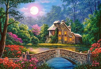 Cottage In The Moon Garden  1000 Bitar Castorland 