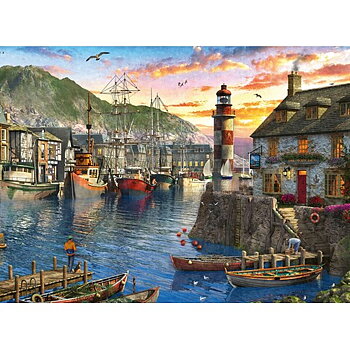 Sunrise at the port 500 Bitar Ravensburger