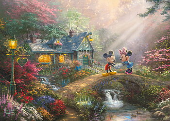 Mickey and Minnie Sweetheart Bridge 500 Bitar Schmidt Plåt ask