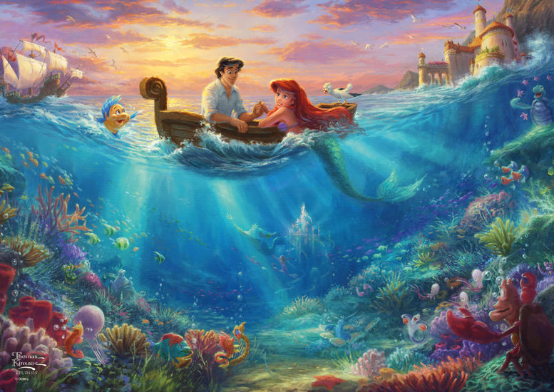 Little Marmaid Falling in Love 500 Bitar Schmidt Plåt ask
