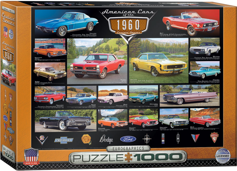 American Cars of The 1960 1000 Bitar Eurographics Puzzle - 2