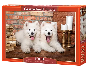Samoyed Puppies say Hello, 1000 Bitar Castorland