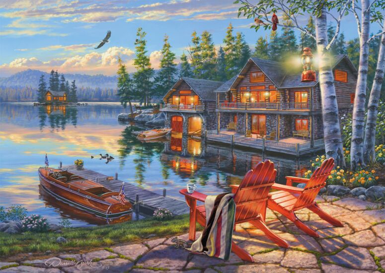 The Banks of Loon Lake, New York, 1000 Bitar Schmidt