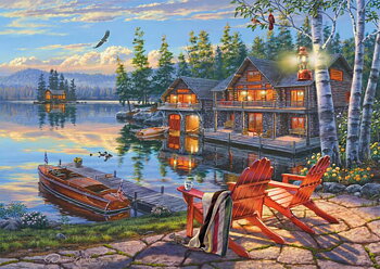 The Banks of Loon Lake, New York, 1000 Bitar Schmidt