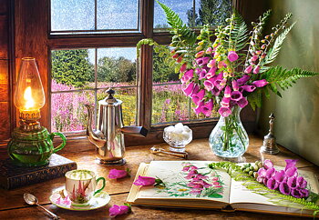 Still Life With Violet Snapdragons 1000 Bitar Castorland