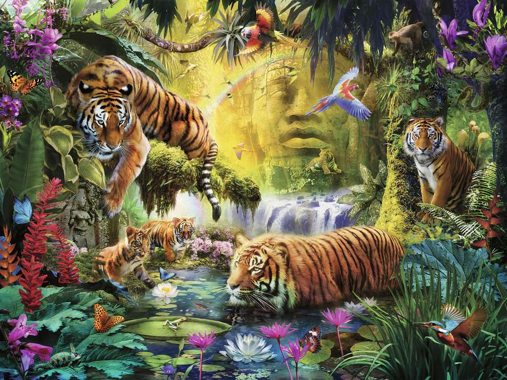 Tranquil Tigers 1500 Bitar Ravensburger