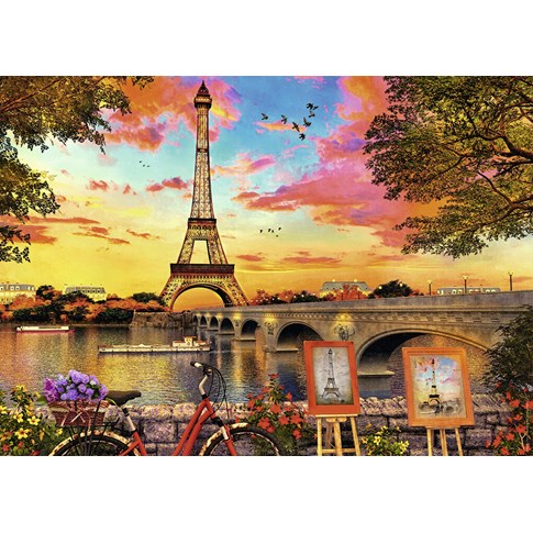 The banks of the Seine 1000 Bitar Ravensburger