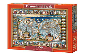 Map of the World 1639 , 2000 Bitar Castorland