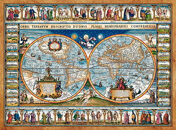 Map of the World 1639 , 2000 Bitar Castorland