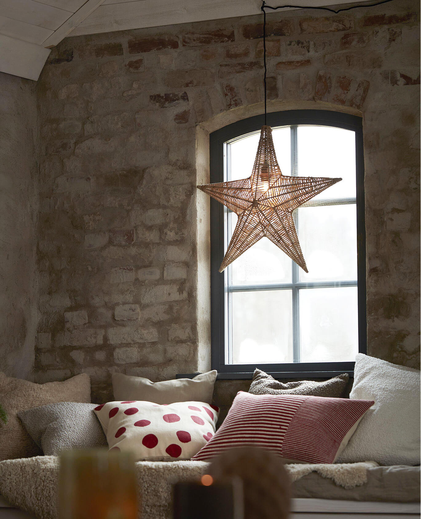 InWhite4You Julstjärna/Adventsstjärna i Rotting 58 cm