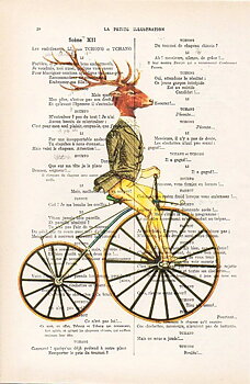 Hjort på cykel