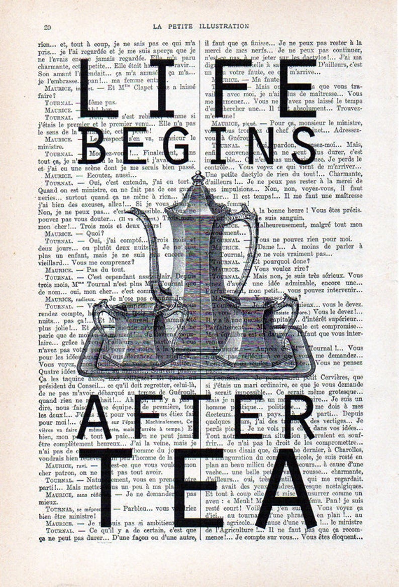 Life begins after tea (bricka)