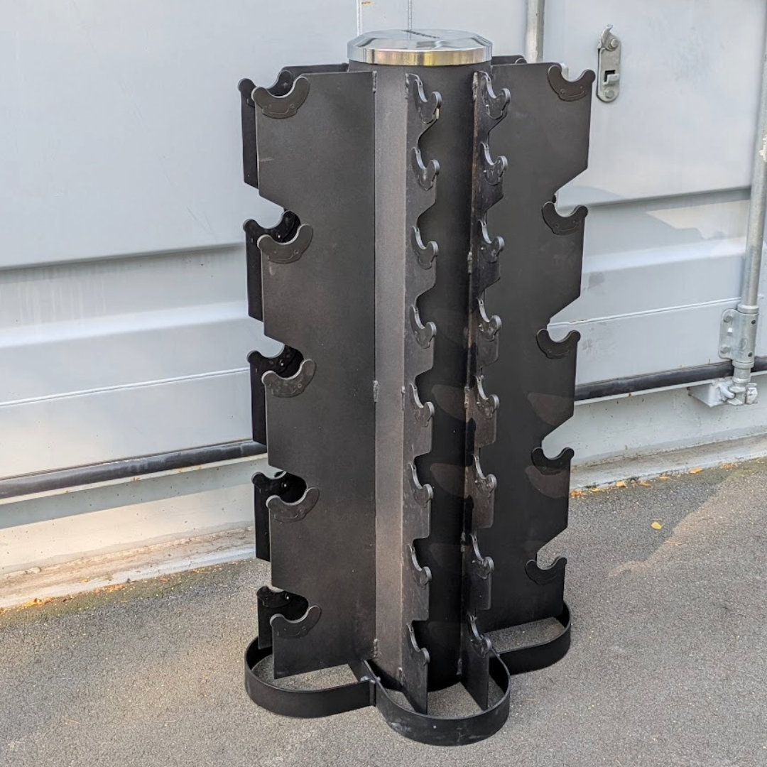 Hantelsats 1-17,5 kg/13 par Inkl. Pelarställ - 3