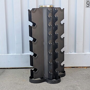 Hantelsats 1-17,5 kg/13 par Inkl. Pelarställ