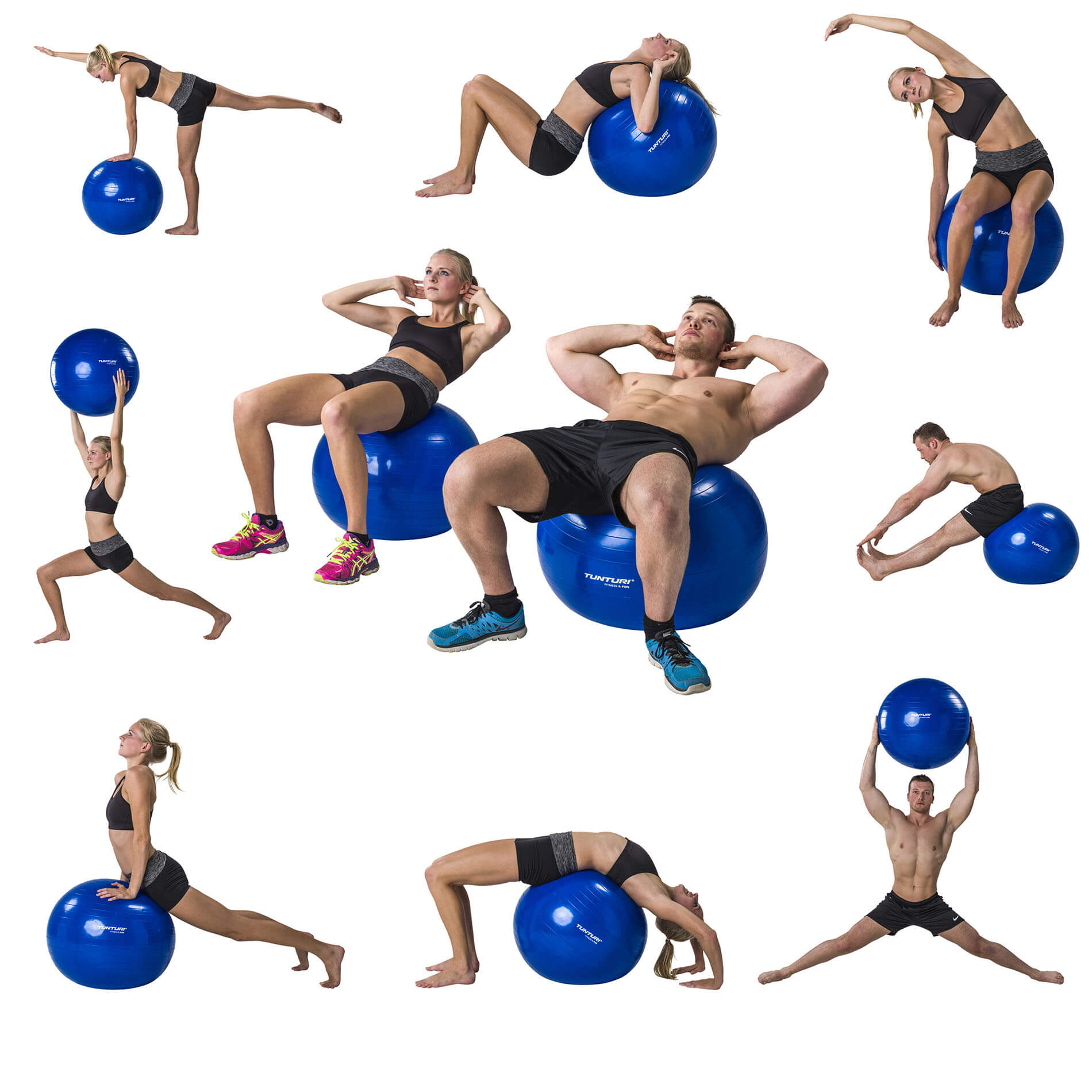 Gymboll Tunturi 55 cm Svart  - 2