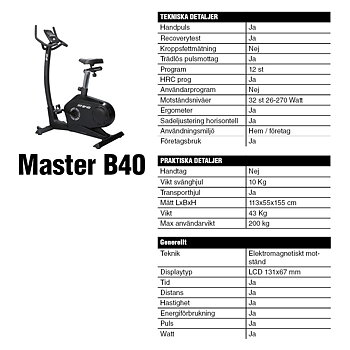 Master Motionscykel B40
