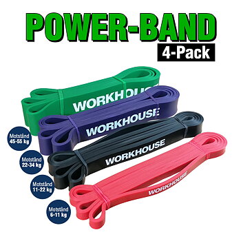 Power Band, 4-Pack - Röd, Svart, Lila, Grön