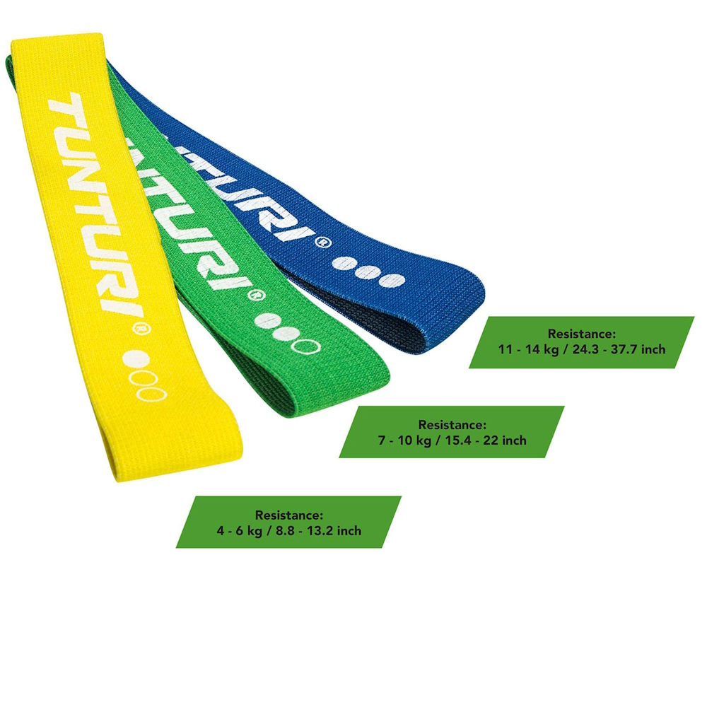 Tunturi Textile Resistance Band set, 3-pack - 3