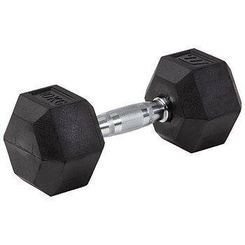 Hexhantel Gummi/Krom, 25 kg Master
