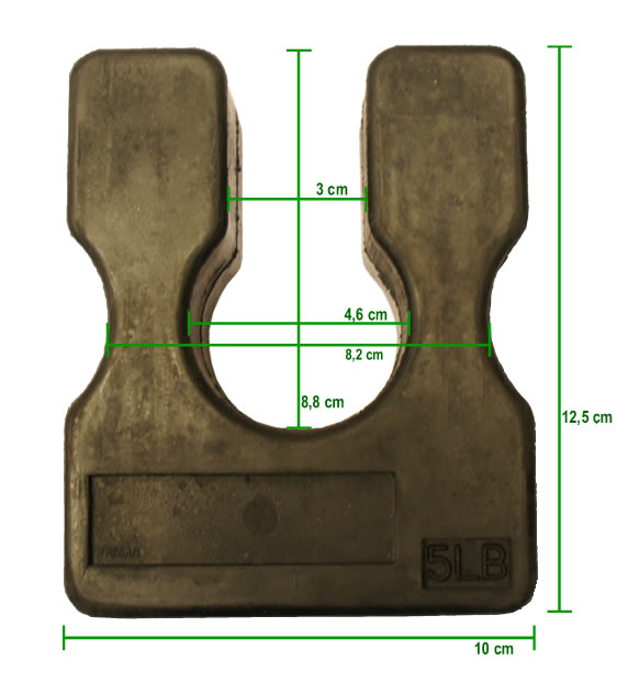 Extra vikt till viktmagasin 2,5 LBS (1,135 kg) - 3
