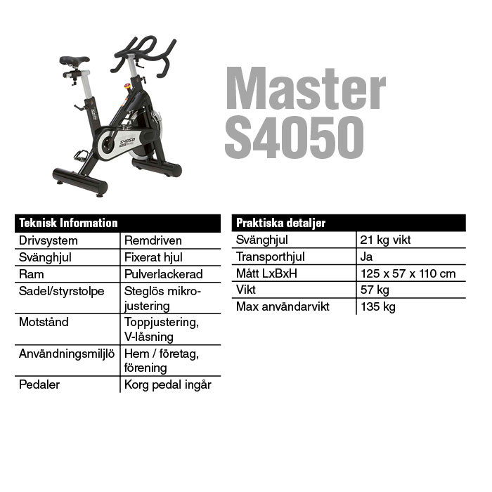 Master S4050 Spinningcykel - 2