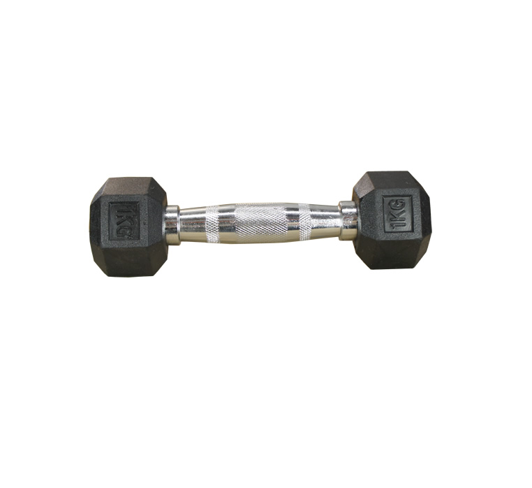 Hexhantel Gummi/Krom, 1 kg