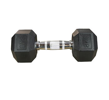 Hexhantel Gummi/Krom, 7 kg