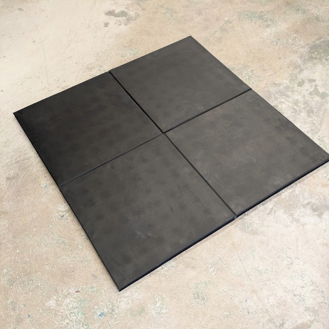 Gymgolv 25mm, 50x50cm, Svart - 2
