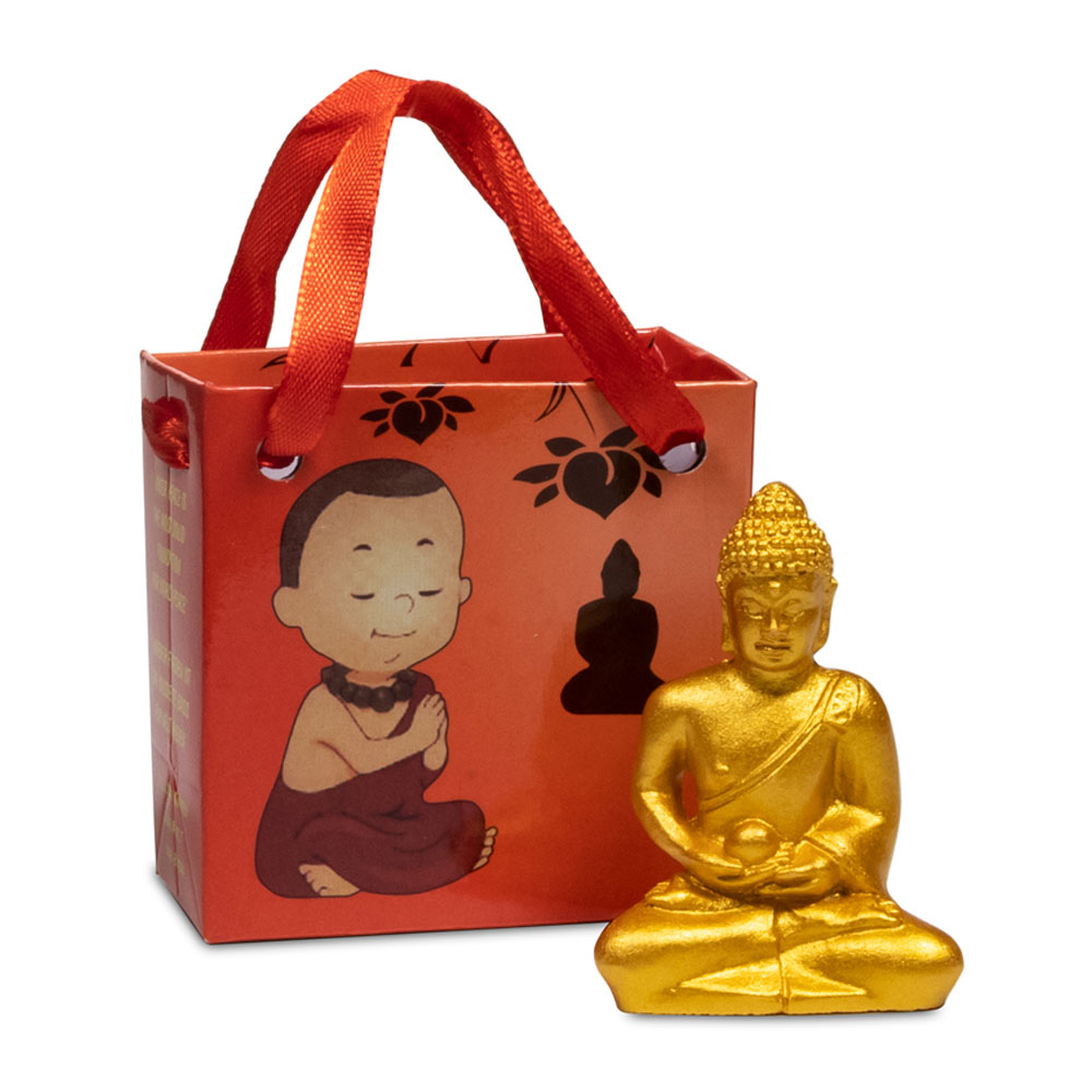 Buddha mini-staty med presentväska 5,3 cm