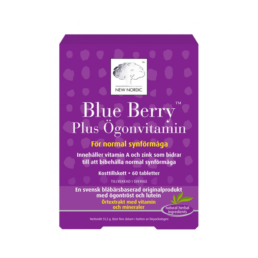 Blue Berry Plus Ögonvitamin 60 tab New Nordic