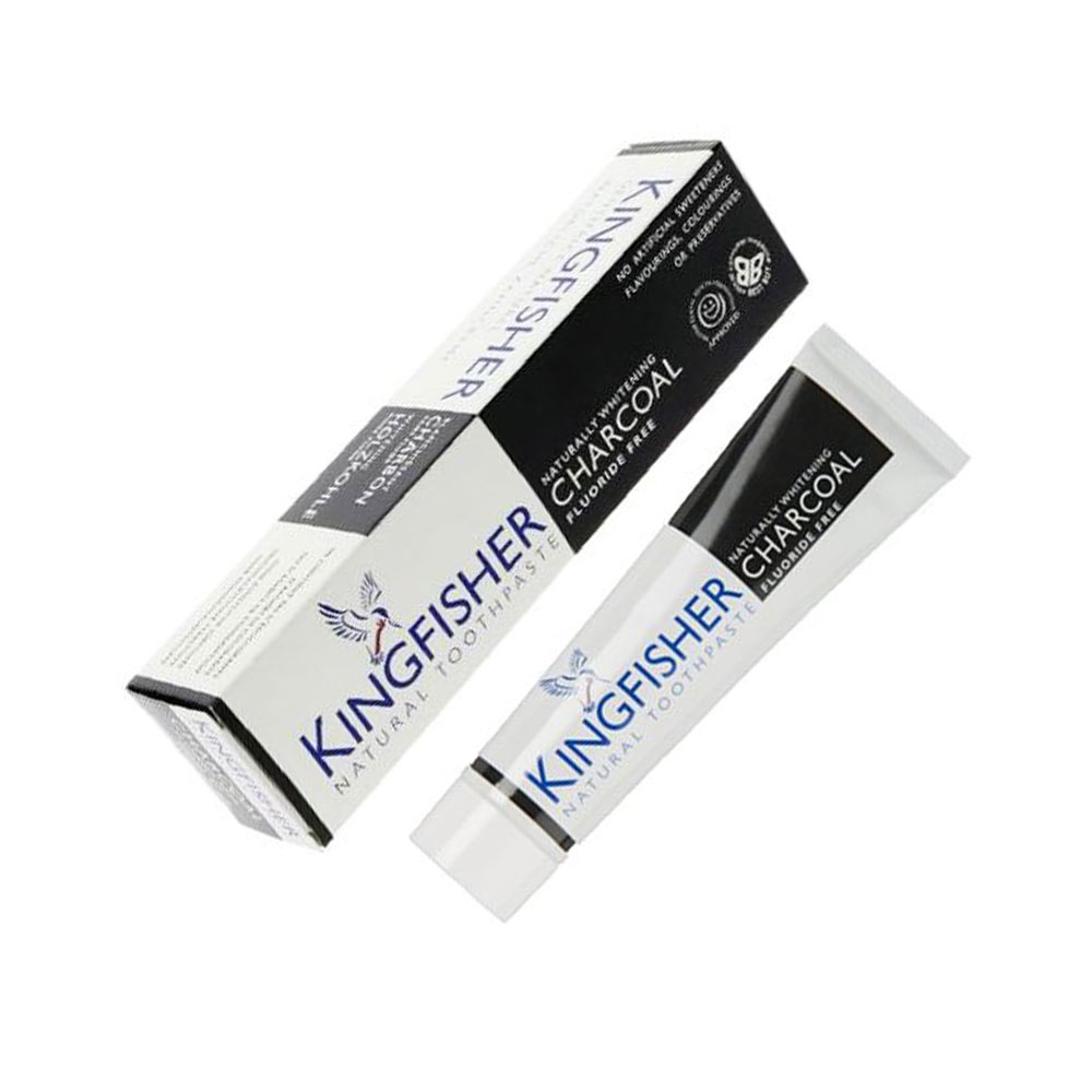 Kingfisher tandkräm Whitening Charcoal 100 ml