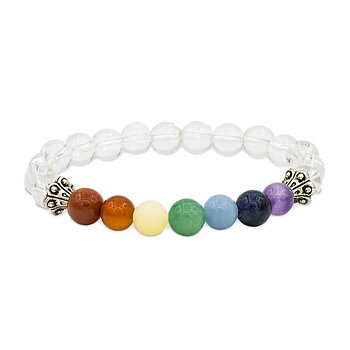 Armband Chakra bergkristall elastiskt