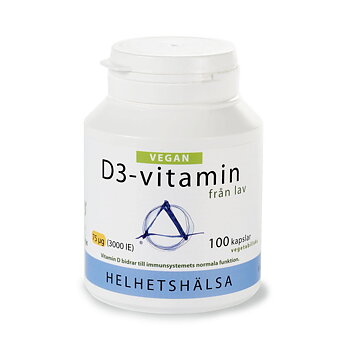 D3-vitamin Vegan 75 mcg 100 kap Helhetshälsa