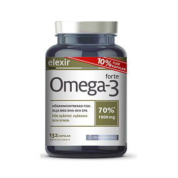 Omega-3 Forte 1000 mg 132 kap Elexir Pharma
