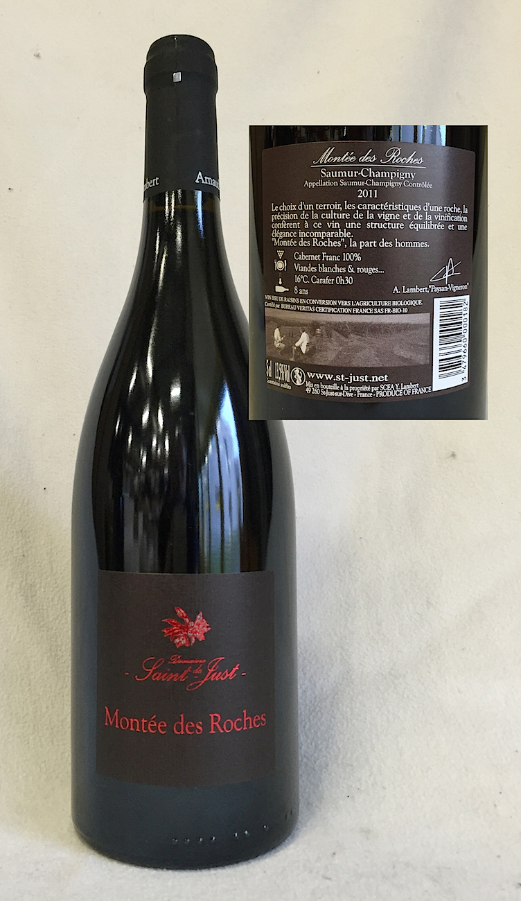 2011 SAUMUR CHAMPIGNY MONTEE DES ROCHES DOMAINE DE SAINT JUST, 75 cl