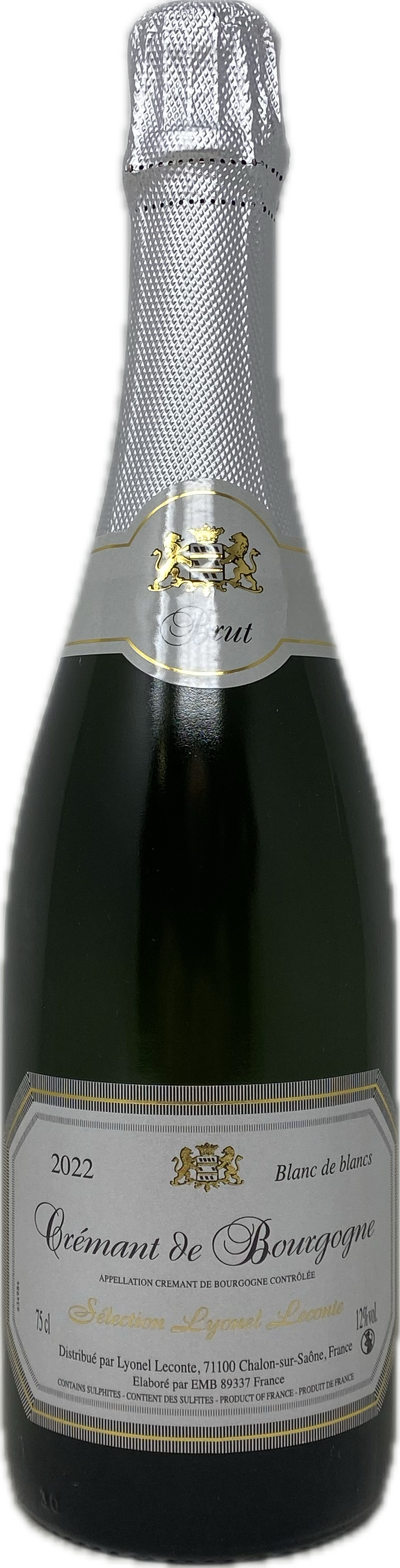 2022 CREMANT DE BOURGOGNE BLANC DE BLANCS LYONEL LECONTE, 75 cl