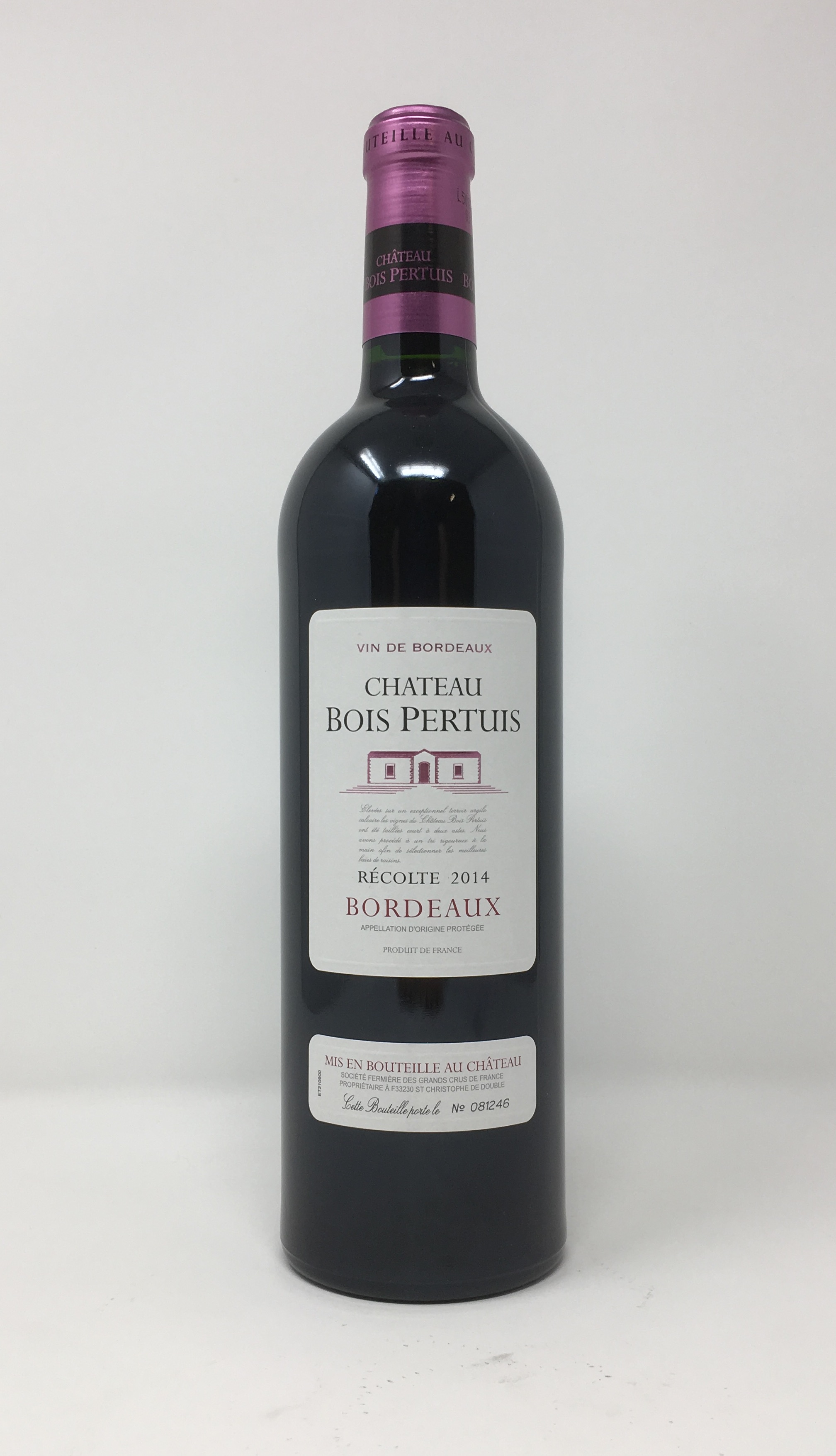 2014 BOIS PERTUIS, 75 cl