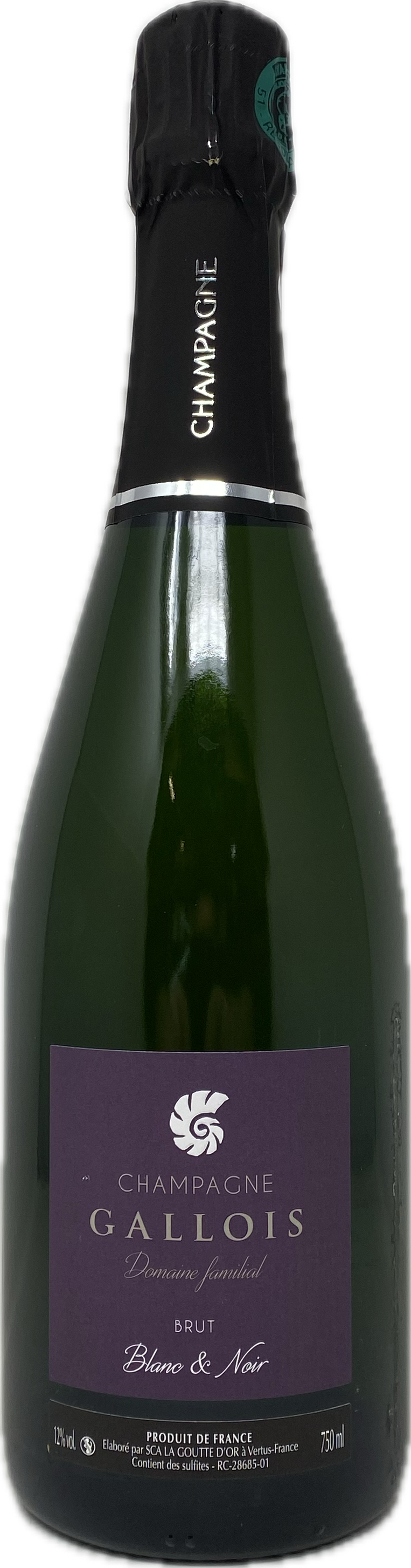 N.V.  BLANC & NOIR SERGE GALLOIS, 75 cl