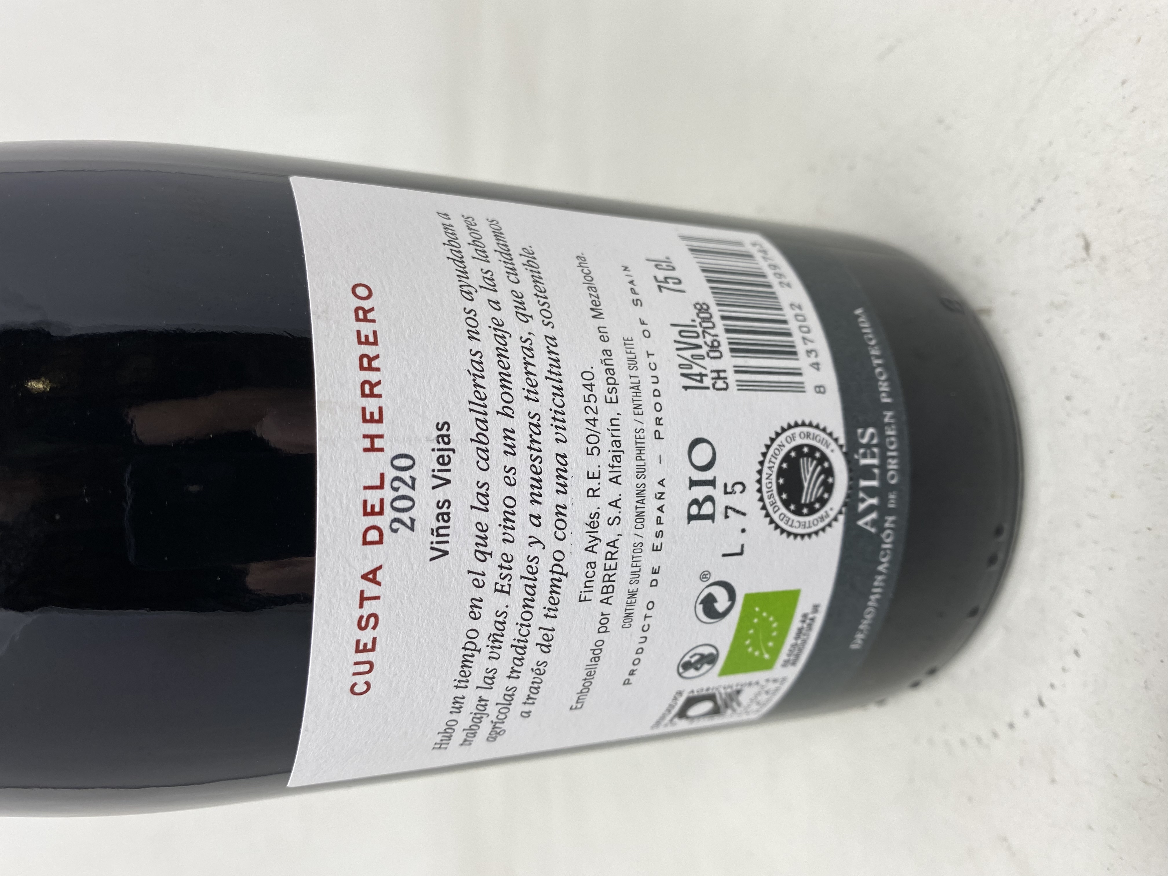 2020 PAGO AYLES CUESTA DEL HERRERO-VINO DE PAGO, 75 cl - 2