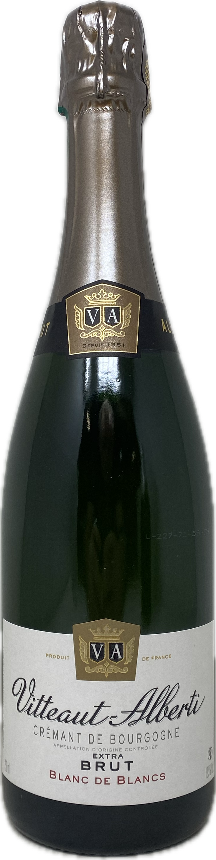 N.V. CREMANT DE BOURGOGNE BLANC DE BLANCS EXTRA BRUT VITTEAU ALBERTI, 75 cl 