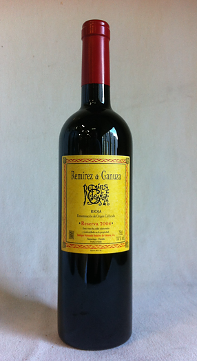 2004 RIOJA RESERVA, BODEGAS REMIREZ DE GANUZA, 75 cl