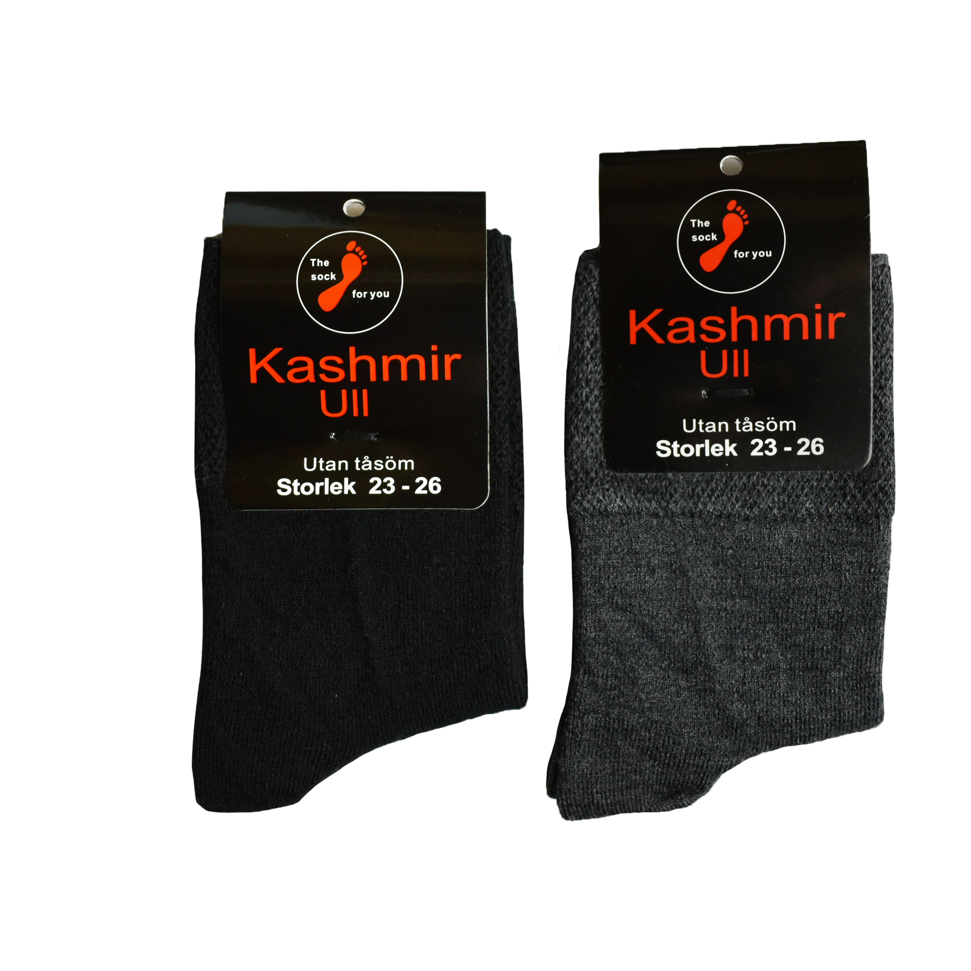 Tunn ullstrumpa i Kashmirull - Barnstorlek 4 par - 2