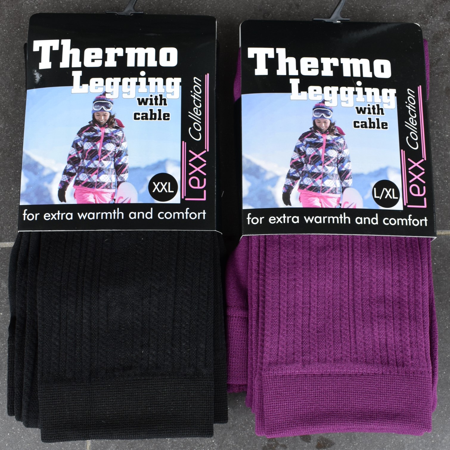 Ribbstickade thermoleggings 120 kr - 2 par 200 kr