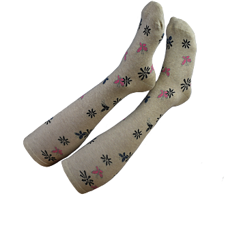 Stödstrumpa 18-22mmHg med fjärilar och blommor - 2 par 250 kr - 1 par 135 kr - flera färger - Utan tåsöm- förstärkt tå och häl