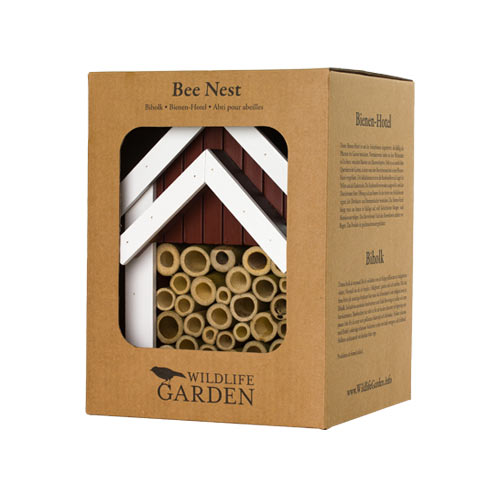 Biene-Hotel rot, in Kartonverpackung mit Displayfenster