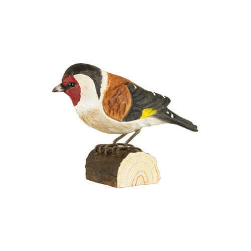 DecoBird Stieglitz – handgeschnitzte Holzvögel – Wildlife Garden