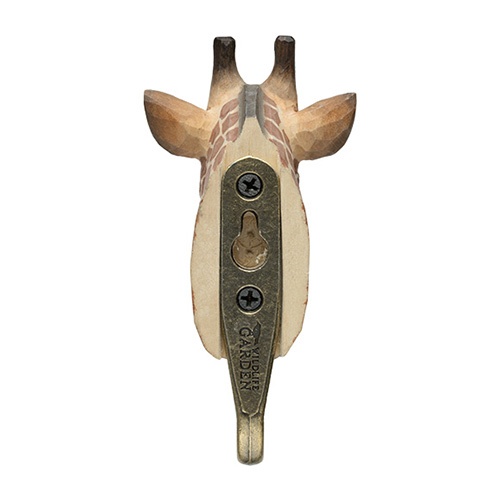 Handgeschnitzter Haken Giraffe, Ansicht von hinten 