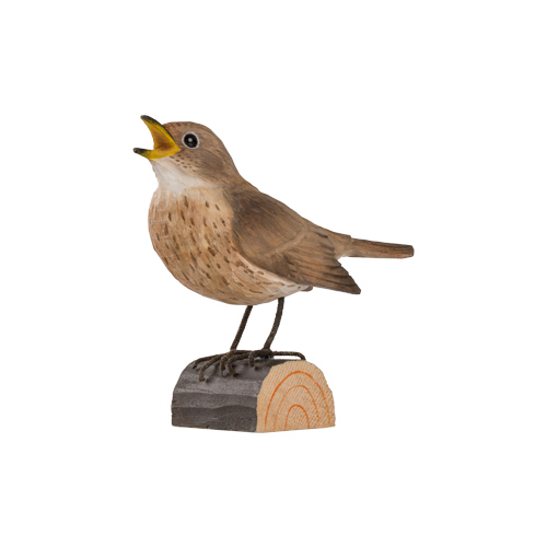 DecoBird Rossignol Progné, taillé et peint à la main dans des couleurs respectueuses de l'environnement
